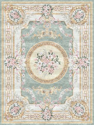 Savonnerie Hand-Tufted Rug Collection rug 1089GR high-resolution preview