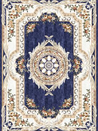 Savonnerie Hand-Tufted Rug Collection rug 1097BL high-resolution preview