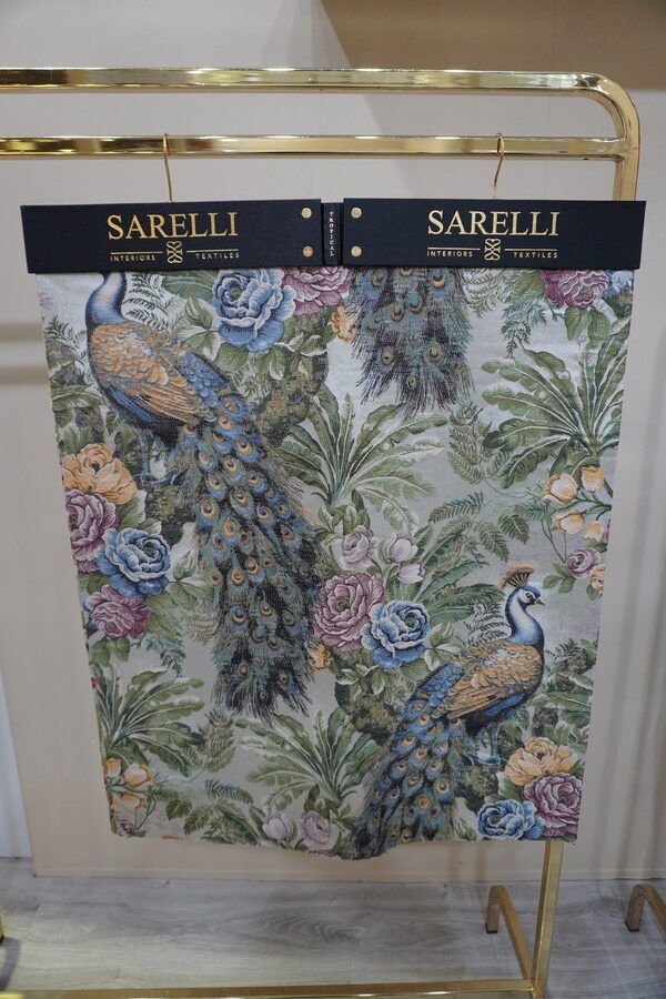 Sarelli Contemporary Tropical Peacock fabric hanger
