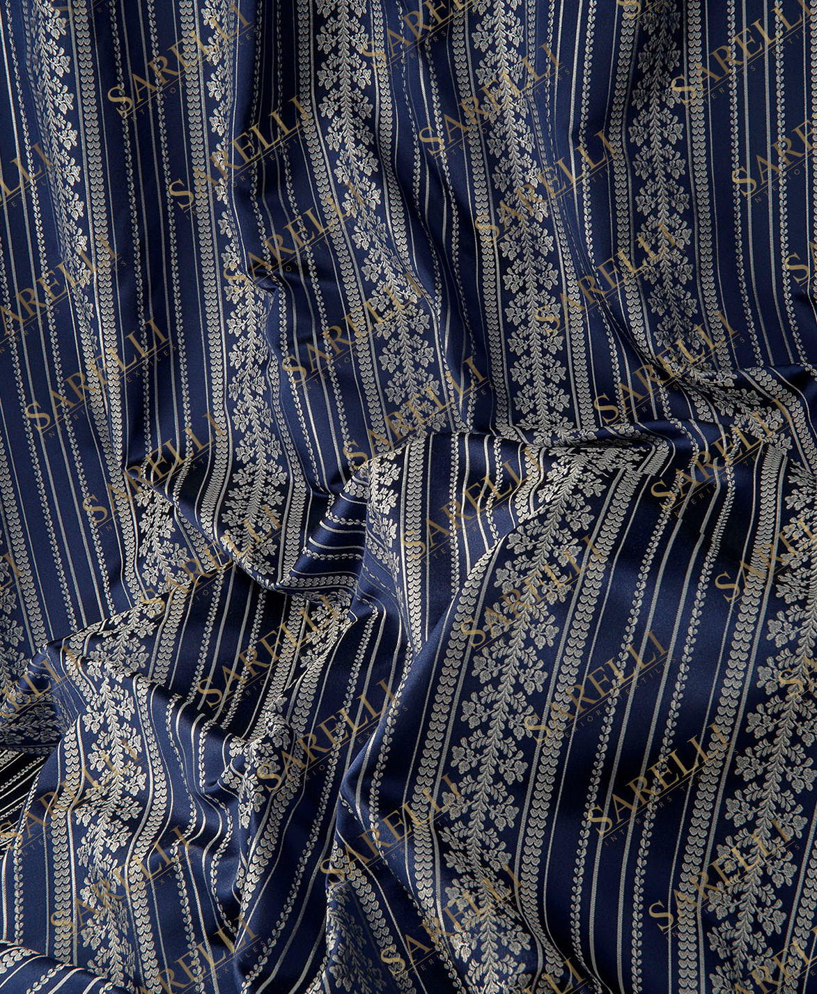 Sarelli Atelier Stripe Night Blue Silver