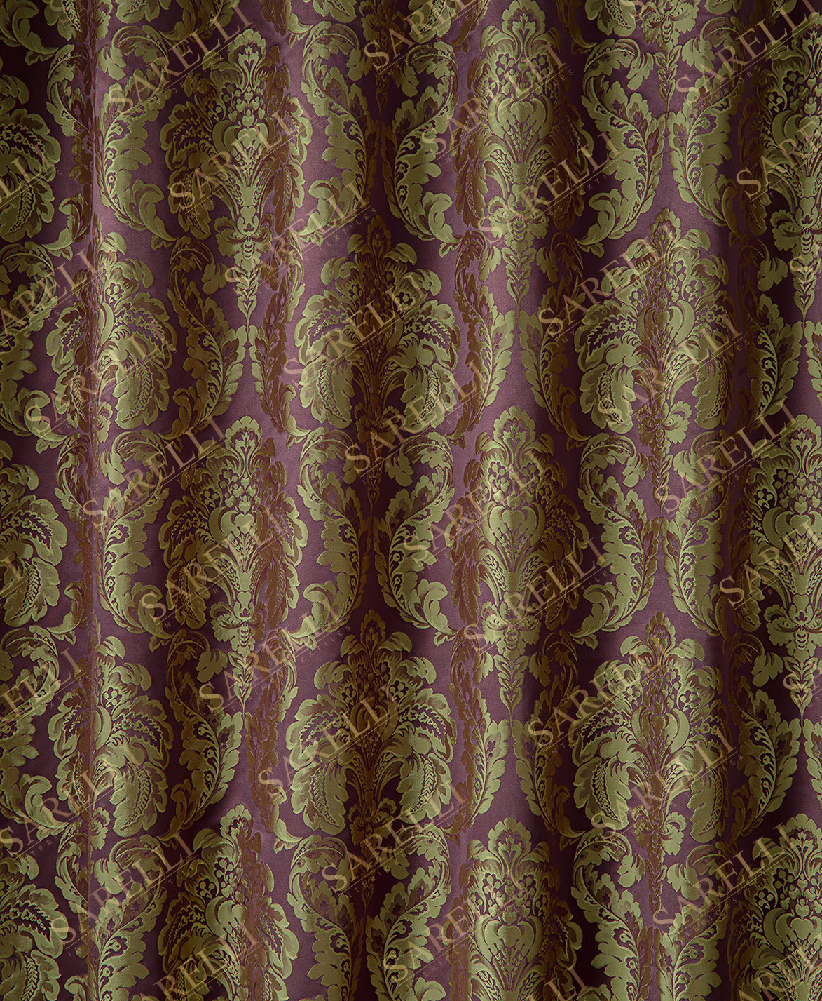 Sarelli Damasque Main Design Deep Purple