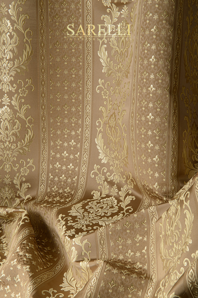 Chateau Stripes Elegant Brown Gold