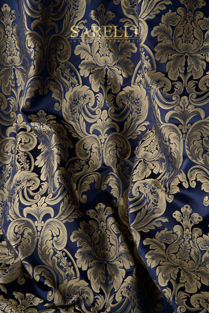 Contessina Flower Navy Blue Gold