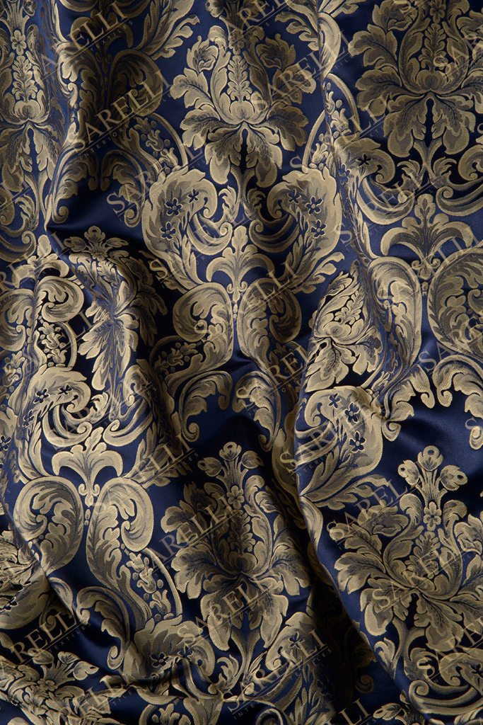 Contessina Flower Navy Blue Gold