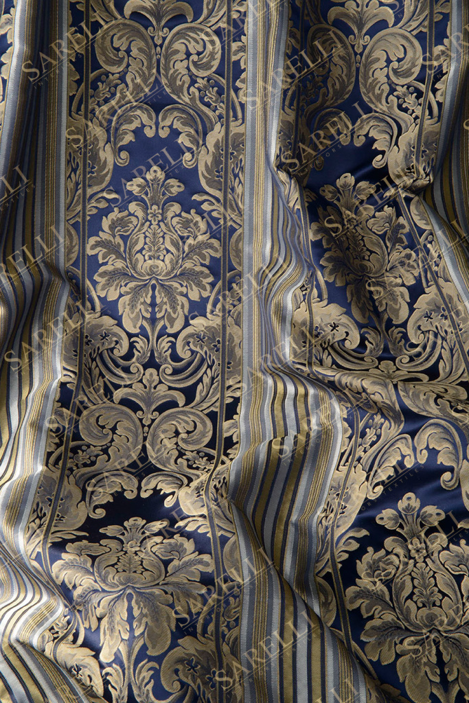Contessina Stripes Navy Blue Gold