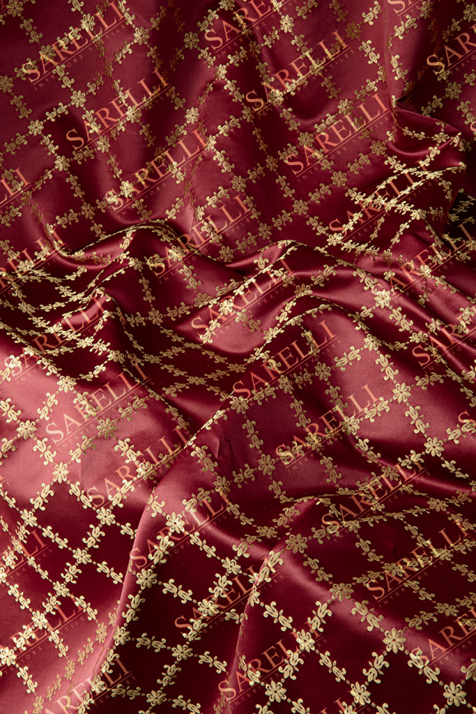 Damasque Flower Cardinal Red