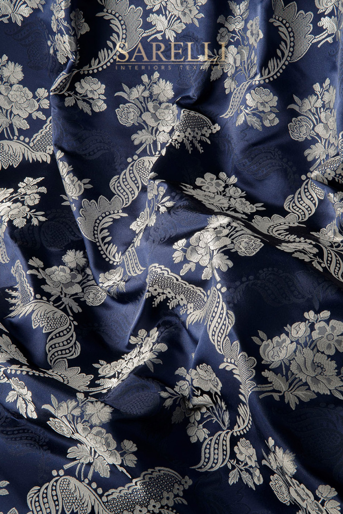 Imperial Flower Night Blue Silver