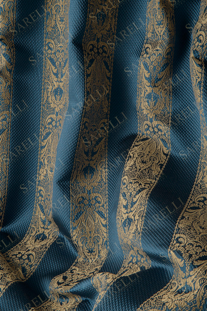 Jaqueline Stripes Luxury Blue Gold