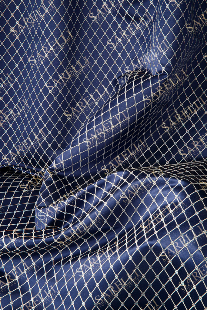 Medici Geometric Night Blue Silver