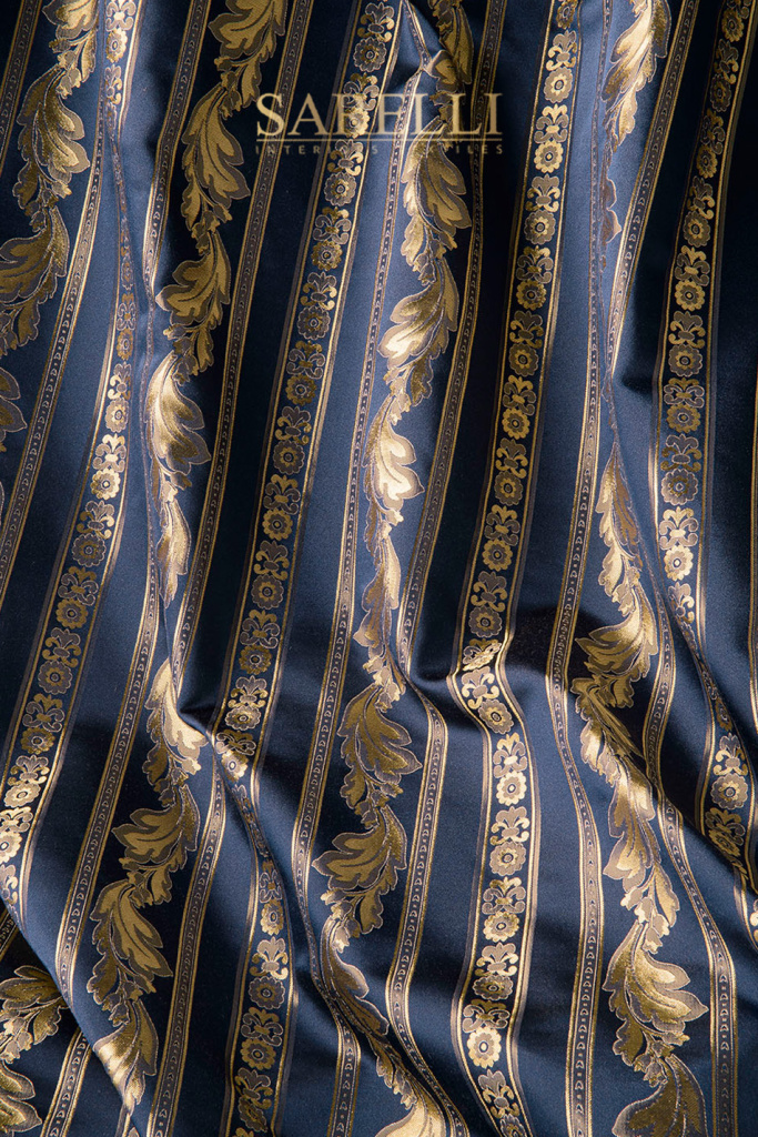 Timeless-Fabrics Stripes Night Blue Gold