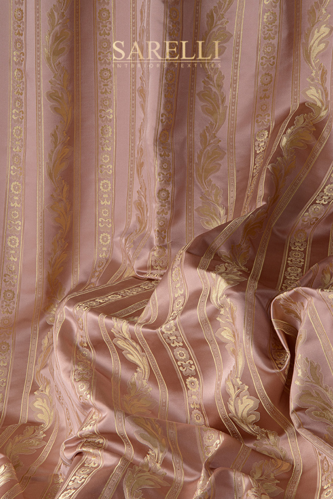 Timeless-Fabrics Stripes Princess Pink Gold