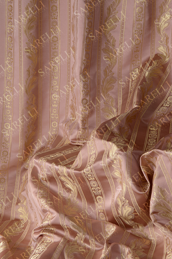 Timeless-Fabrics Stripes Princess Pink Gold
